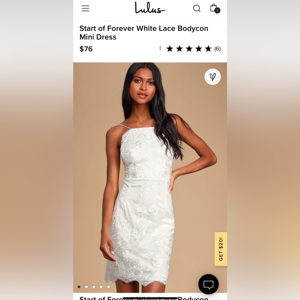 Brand NEW Lulus MEDIUM WHITE DRESS